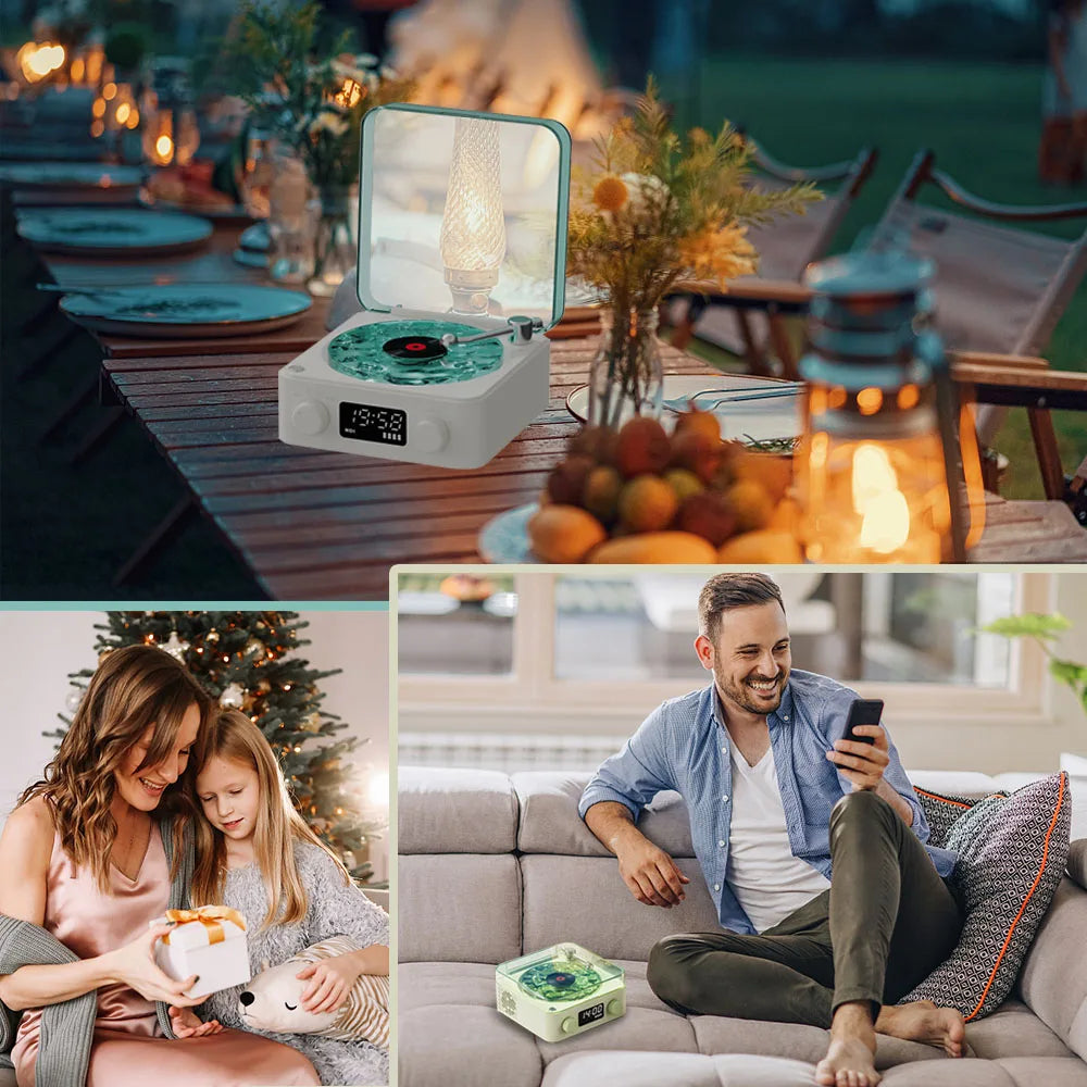 NEW Mini Retro White Noise Bluetooth Speaker Portable Vintage Sleep Aid Bluetooth Speaker Subwoofer with RGB Light Support TF Card
