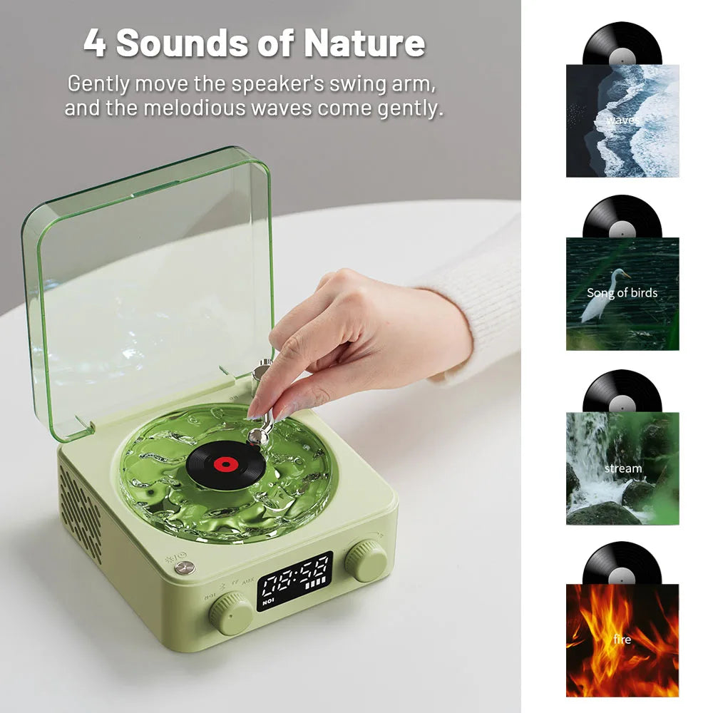 NEW Mini Retro White Noise Bluetooth Speaker Portable Vintage Sleep Aid Bluetooth Speaker Subwoofer with RGB Light Support TF Card