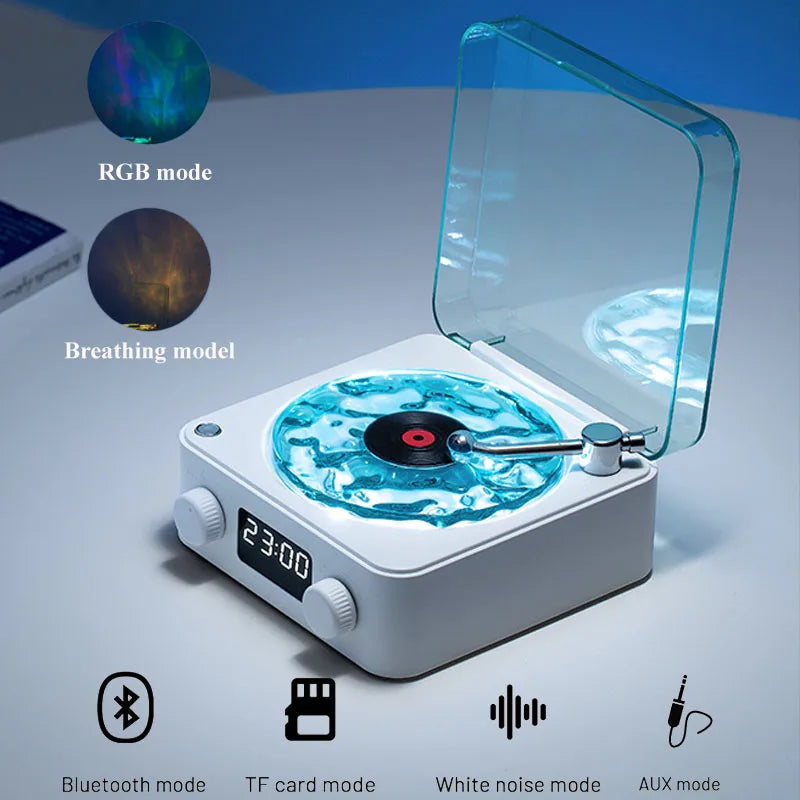 NEW Mini Retro White Noise Bluetooth Speaker Portable Vintage Sleep Aid Bluetooth Speaker Subwoofer with RGB Light Support TF Card