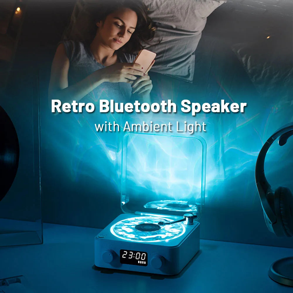 NEW Mini Retro White Noise Bluetooth Speaker Portable Vintage Sleep Aid Bluetooth Speaker Subwoofer with RGB Light Support TF Card