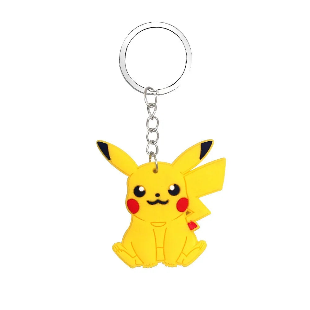 Pokemon PVC Keychain Anime Figure Pikachu Gengar Cartoon Fashion Bag Keyring Pendant Accessories Kids Birthday Christmas Gifts