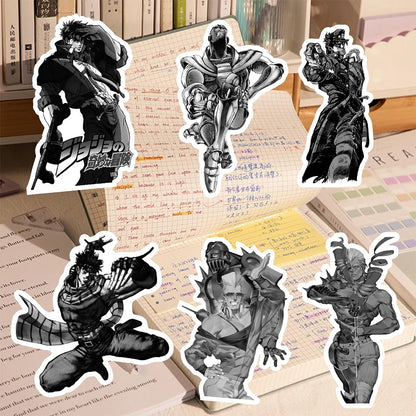10/30/68Pcs Jojo'S Bizarre Adventure Stone Ocean Stickers Classic Cool Black White Anime Decals Sticker for Luggage Diary Phone