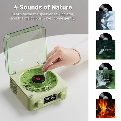 NEW Mini Retro White Noise Bluetooth Speaker Portable Vintage Sleep Aid Bluetooth Speaker Subwoofer with RGB Light Support TF Card